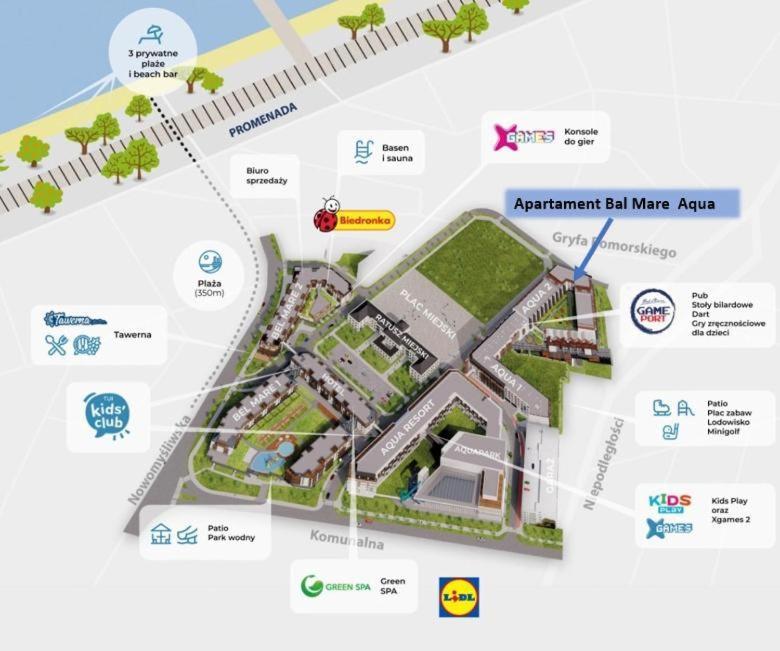 Bel Mare Aqua Apartament Parking Gratis + Taras Miedzyzdroje Bagian luar foto